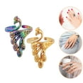 thumbnail image 4 of 10Pcs Metal Crochet Rings Finger Rings Delicate Knitting Thimbles Braided Knitting Rings, 4 of 8