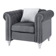 thumbnail image 3 of Glory Furniture Raisa Velvet Chair in Gray, 3 of 6