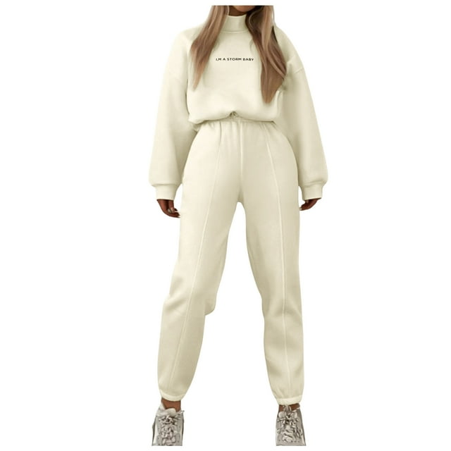 2024 Sets For Women Fall 2 Piece Outfits Tracksuit Jogger Set Long Sleeve Tops And Long Pants With Pockets
