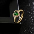 thumbnail image 3 of Anillo de dedo Corazón de diamantes de imitación: Joyería de anillo midi de moda ajustable, 3 of 3