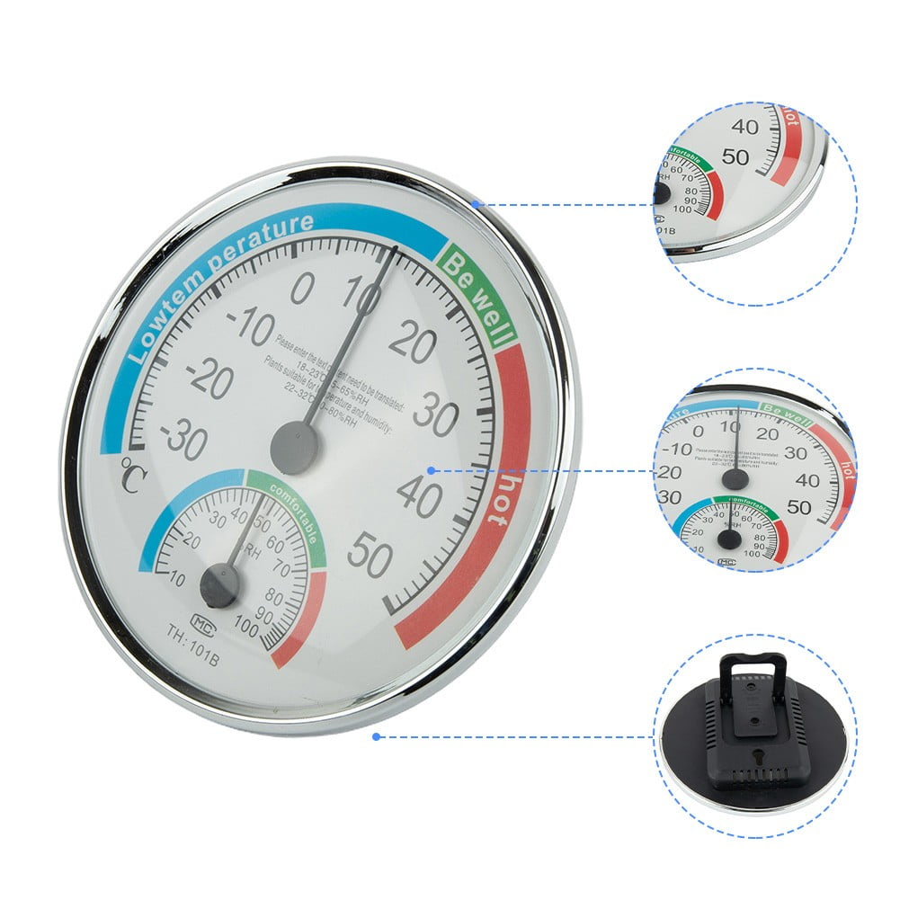 1/2/4/6pcs ThermometerHygrometer Thermo Analogue Humidity Stand White Wireless Indoor Room Climate Control Measurement Meter