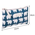thumbnail image 2 of Bolsa de cosméticos de lona con estampado de monedero para mujer, de maquillaje de viaje (oso polar) Likrtyny Para Estrenar, 2 of 5