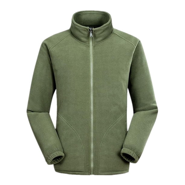 Ropa de exterior de primavera, otoño e invierno, de forro polar, para hombre, deportiva, cálida, gruesa, de manga larga, chaqueta tipo cárdigan, forro polar para ropa