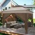 thumbnail image 5 of COOS BAY 11x11 Pop-up Instant Gazebo Tent with 4 Sidewalls Outdoor Canopy Shelter,Beige, 5 of 7