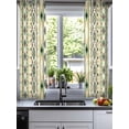 thumbnail image 2 of Beige Green Boho Sheer Curtains 54 Inch Length 2 Panels Set for Living Room/Bedroom, Vintage Ethnic Tribe Abstract Art Kitchen Curtains Grommet Semi-Sheer Curtains Drapes Window Treatments 42"x54"x2, 2 of 7