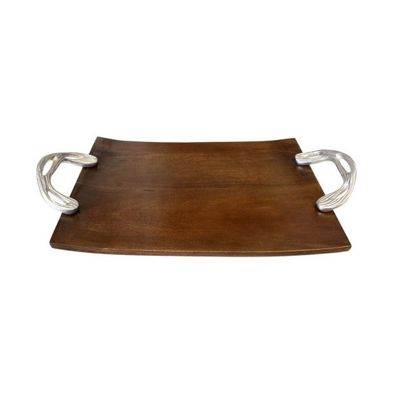 Wooden Crafted Tray Platter with Polished finish