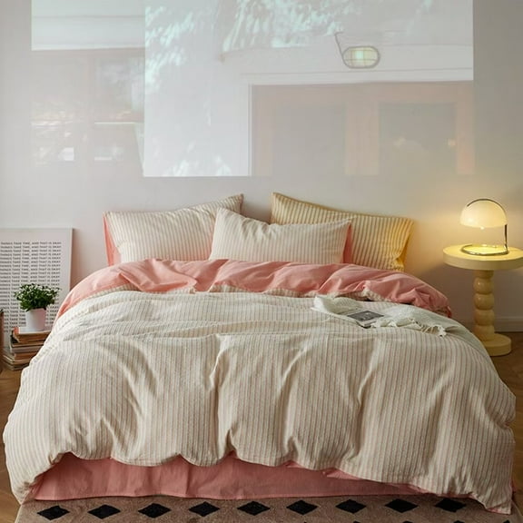 Nvzi -b Bed Sheets Set, Bedding Sheets Pillowcases Kit, Twin Bed Set, Hotel Bedding, Home Decor(Light Pink)