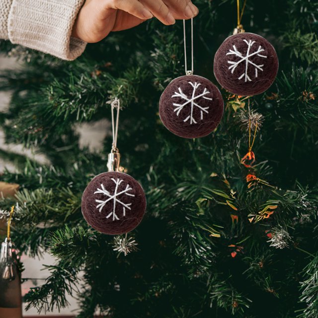 LSLJS Christmas Balls Christmas Decorations 1.18in Colorful Wool Felted Balls DIY Material Hanging Decorations Christmas Tree Garland Christmas Decoration Christmas Tree Balls