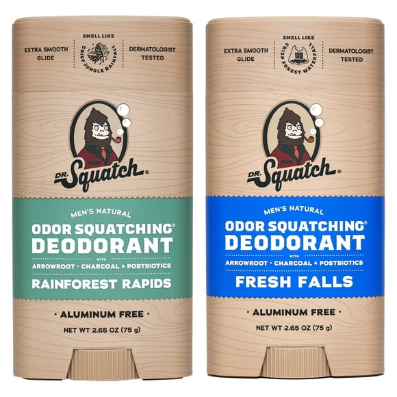 Desodorante Dr. Squatch Natural Odor-Squatching para hombre, 78 ml, paquete de 2