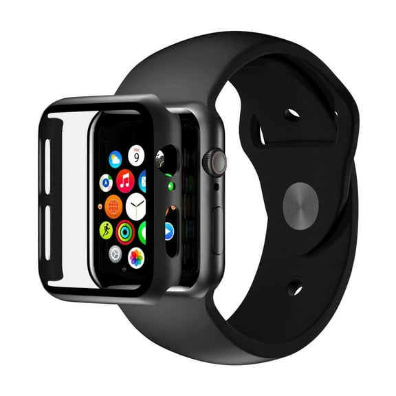 Apple Watch Screen Protector Series 5/6/SE (40mm) - PC   Tempered Glass Bumper Case, Full Protection, Scratch-Resistant | US Brand 🇺🇸