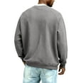 thumbnail image 5 of Qwertyu Men's Waffle Long Sleeve Shirts V-Neck Thermal Undershirt Base Layer Tops Winter Knit Pullover Sweaters Light Gray XL, 5 of 7