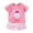 A010-Pink, variant on NIEWTR Toddler Baby Boy Girls Golf Outfit Short Sleeve Golf Cart Polo T Shirts Top and Shorts Cartoon Print Set 2Pcs Golf Theme Summer Clothes Children's Gift (Blue,5-6 Years)