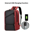 thumbnail image 4 of Beautynvta Laptop Backpack for Men, Waterproof Anti-Theft USB Charging Business Bag for Commuting, Travel & Outdoor, Red, 4 of 8
