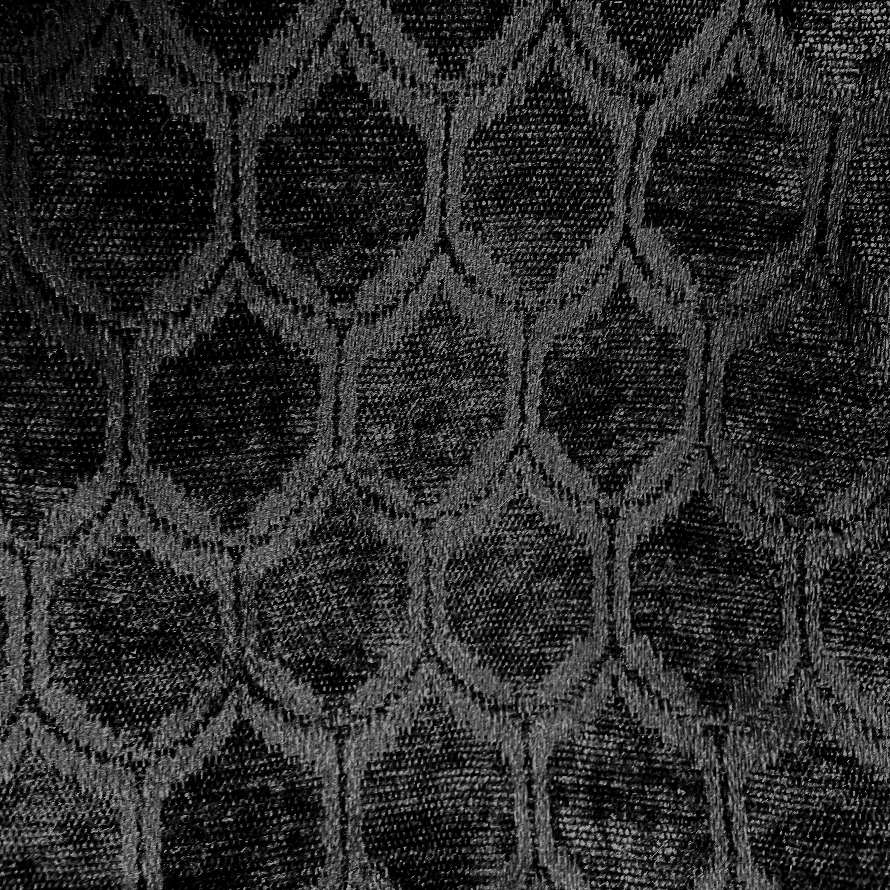 (2 pack) Better Homes & Gardens Jacquard Velvet Blackout Curtain Rod Pocket/Back Tab Indoor Single Panel, Rich Black, 50" W x 84" L, Adult