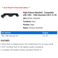 thumbnail image 2 of Right Exhaust Manifold - Compatible with 1983 - 1986 Chevy C30 5.7L V8 1984 1985, 2 of 2
