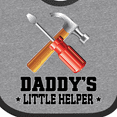 thumbnail image 4 of Inktastic Daddy Little Helper Tools Boys Baby Bib, 4 of 4