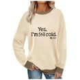 thumbnail image 2 of Women's Plus Size Fashionable Graphic Sweatshirts with Crewneck Long Sleeve Printed Loose Fit, 2 of 6