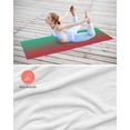 thumbnail image 4 of Green Red Ombre Yoga Towel for Hot Yoga Non Slip, Modern Abstract Art Aesthetics Yoga Mat Towel Absorbent Yoga Sweat Towels Microfiber Hot Yoga Blanket for Bikram Pilates 26"x70", 4 of 7