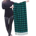 thumbnail image 4 of Shawl Wraps for Women - Teal On Black Plaid Oversized Fall Winter Fashion Blanket Scarf for Women, 4 of 6