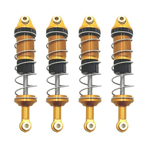 4x RC Shock Absorber, Front and Rear RC Shocks Damper Replacement Parts for 16207 16209 16210 H6 1/16 RC Hobby Car Model Gold
