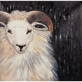 thumbnail image 2 of Atelier B Art Studio 15x15 Black Ornate Wood Framed with Double Matting Museum Art Print Titled - BUSHY RAM, 2 of 4