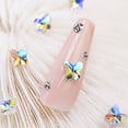 thumbnail image 4 of dianhelloya 50Pcs Nail Artificial Crystal Exquisite DIY Lightweight Butterfly Shaped Nail Art Accessories 1, 4 of 8