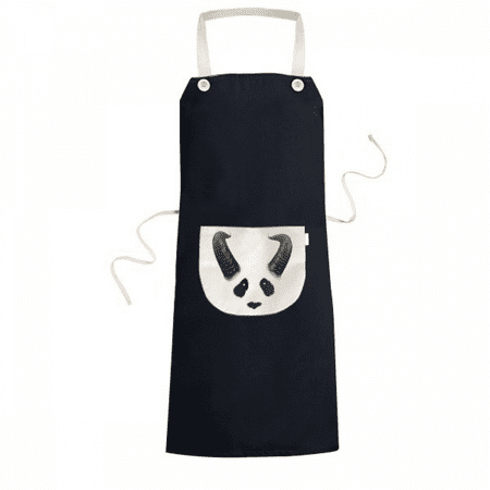 

Ferocious Part Panda Horn Apron Bib Sarong Cooking Baking Kitchen Pocket Pinafore