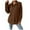 Coffee, variant on GigrtiJin Women's Button down Shirts Casual Long Sleeve Collar Solid Color Shirt Fashion Comfy Loose Pocket Tops