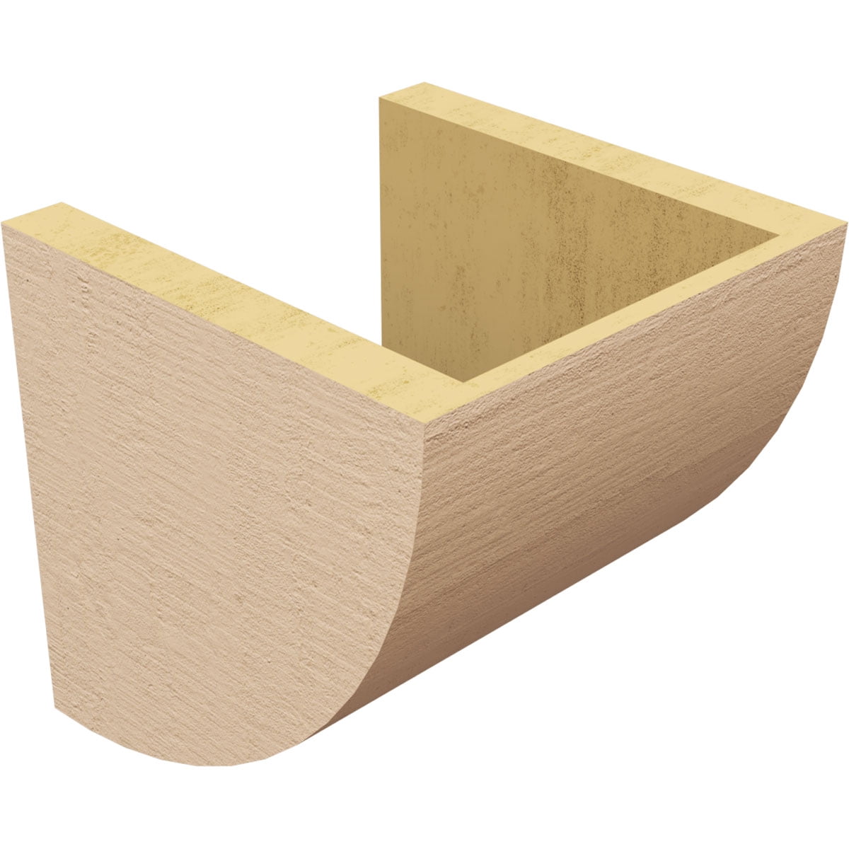 8"W x 8"D x 8"H Wide Durham Rough Cedar Woodgrain TimberThane Corbel, Primed Tan