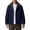 Blue, variant on Men's Zip Up Jacket Stand Collar Plaid Lining Elastic Cuffs Side Hand Pockets Wind Resistant Coat Beige Size 3XL