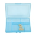 thumbnail image 2 of Unique Bargains 1 Pc Pill Case 6 Grid Flap Pill Box Clear Blue, 2 of 6