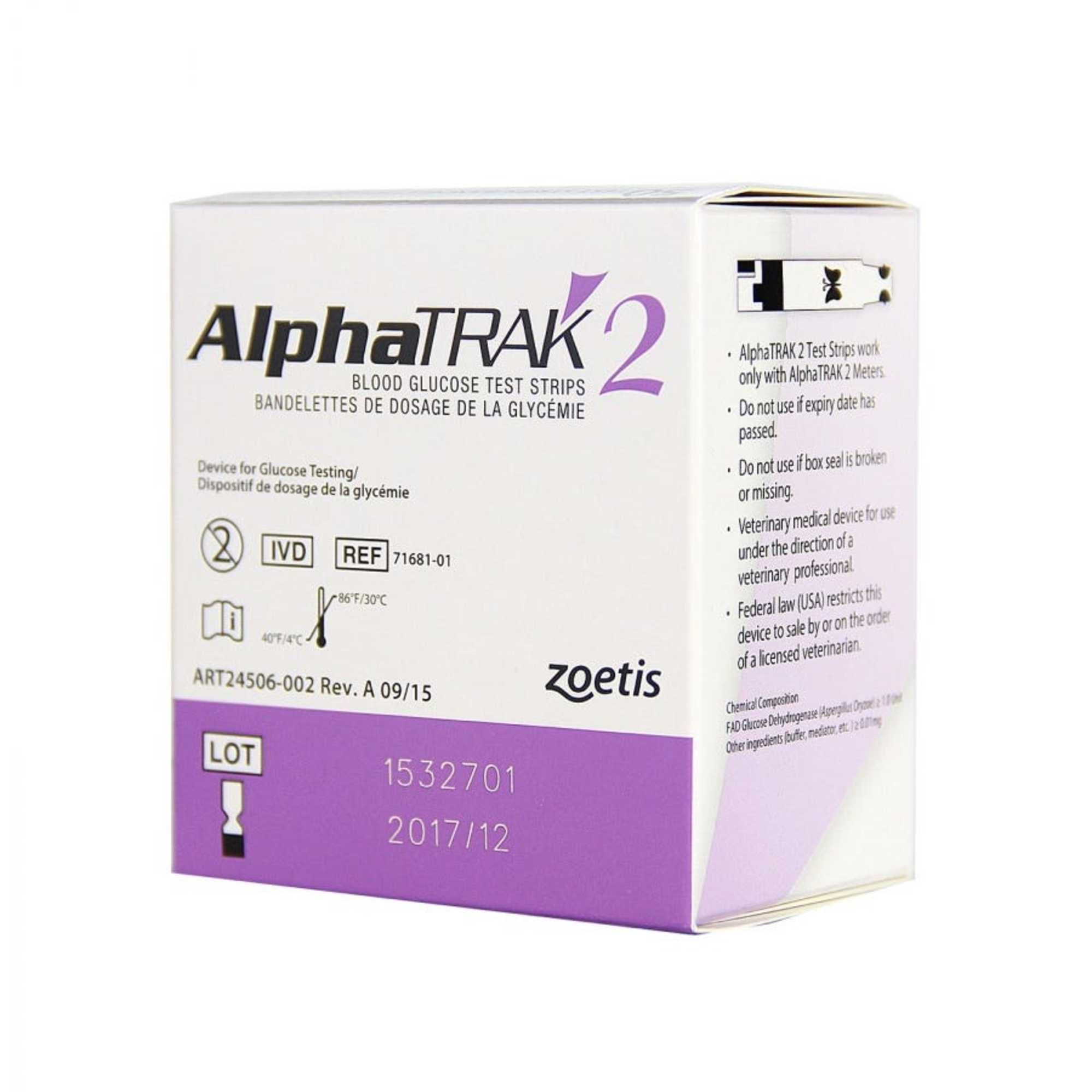 Alphatrak 2 Blood Glucose Test Strips, 50ct