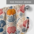 thumbnail image 6 of Kitchen Curtain Valances for Windows,Nautical Marine Animal Shell Rod Pocket Small Valance Short Window Treatment for Bedroom Bathroom Living Room,42"x12", 6 of 9