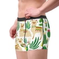 thumbnail image 3 of Kdxio Men's Boxer Briefs with Alpaca and Cactus Print - Comfortable and Breathable Underwear for Everyday Wear, 3 of 7