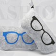 thumbnail image 4 of serony Glasses Pattern Felt Glasses Box Bags Zipper Closure Eyewear Pouch Light Portable Glasses Protective Organizer, 4 of 8