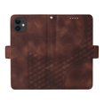 thumbnail image 5 of ELEHOLD For iPhone 11 Leather Wallet Phone Case, Embossed Diamond Folio Flip Cover, Card Holder Cash Slot, Stand Support, Wrist Strap Lanyard -Coffee, 5 of 10
