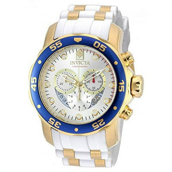 Invicta Men's 20293 Pro Diver Quartz Chronograph Silver Dial Watch