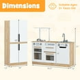 thumbnail image 3 of Gymax 2 PCS Kids Kitchen Playset w/Fridge Dishwasher Microwave Oven & Accessories Natural, 3 of 10