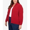 thumbnail image 6 of Alfred Dunner Womens Plus-Size Chenille Metallic Zip Front Cardigan, 6 of 6