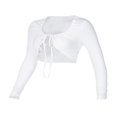 thumbnail image 4 of T-shirt à Manches Longues pour Femmes à Manches Longues, Couleur Unie, Col en U, devant Slim Fit, 4 of 6