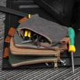 thumbnail image 4 of 3 Pieces Mini Tool Storage Bags with Oilcloth Closure Heavy Duty Canvas Tool Organizer for Tool Storage Carrier OrganizeGray, Power Tool Bag, 4 of 4