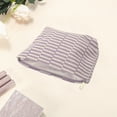 thumbnail image 3 of Unique Bargains 1 Pc Knitted Stripes Makeup Bag Purple Polyester, 3 of 5
