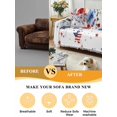 thumbnail image 5 of 4th of July Couch Cover for 2 Cushion Sofa, Red Blue Floral Independence Day Stars Butterflies Washable Loveseat Sofa Covers Slipcover for Sectional Sofas L-Shaped, Couch Throw Cover 71"x118", 5 of 9
