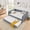 Dark Blue + MDF, variant on Full‑Size Daybed, Gingham Upholstered 3‑in‑1 Versatile Convertible Sofa Bed with Pull‑Out Trundle & Side Storage Pockets, Ideal for Multiple Room Layouts and Small‑Space Living-Green