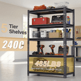 thumbnail image 3 of UBERLYFE Garage Storage Shelves Heavy Duty 2400 lbs, 72"H Metal Storage Shelves Adjustable 5 Tier Shelving Unit, Steel Garage Shelving Rack for Basement, Warehouse, Pantry, Closet, Workshop, 3 of 8