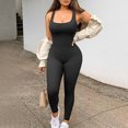 thumbnail image 1 of PENGXIANG Été Bodycon Rompers Respirant Slim Hanche-Lifting Combinaisons Élastiques pour la Forme Physique, 1 of 6