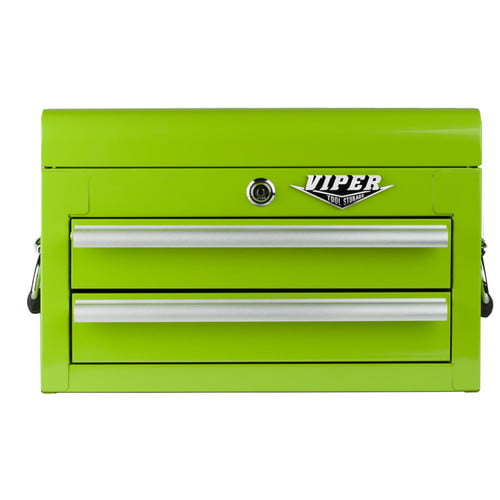 Viper Tool Storage V218MCPU 18-Inch 2-Drawer 18 Gauge Steel Mini Storage  Chest W/ Lid Compartment, Purple 