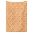 thumbnail image 3 of Ambesonne Boho Tablecloth Rectangular Table Cover, Feathers, 52"x70", Pale Orange White, 3 of 4