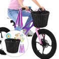 thumbnail image 4 of Opolski 1 Set Hand-Woven Bicycle Basket with Stickers Large Capacity Easy Installation Bicycle Front Basket, 4 of 7