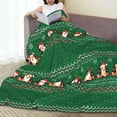 thumbnail image 6 of Fuzoiu Christmas Corgis Print Ultra-Soft Micro Fleece Blanket,All Seasons Flannel Throw, Lightweight Blanket for Bed, Sofa, Couch, Movie Night, Camping, and Travel-60"x50", 6 of 7
